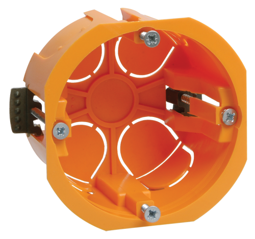 IEK Коробка КМ40022 установочная d65х46мм для полых стен (с саморезами и пластиковыми лапками)